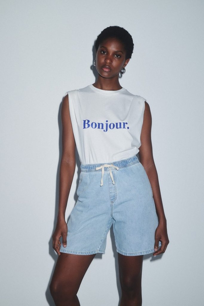 S5ELTS0025 T-Shirt & S5TNDS0004 Denim Shorts(2)